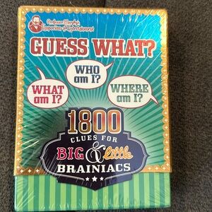 Guess What? Card Game.  New in sealed box. Ages 8+ . Pet free, smoke free home